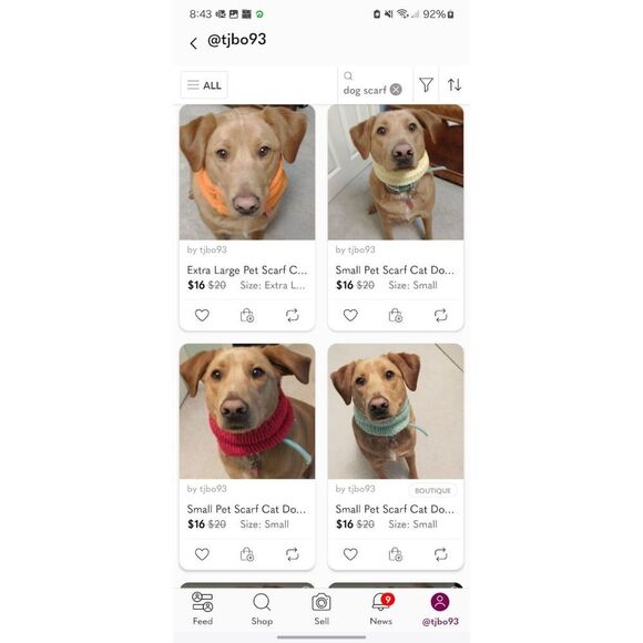 Pet Scarf Cat Dog clothes Knit infinity Holiday Winter Pull … - Picture 5 of 8